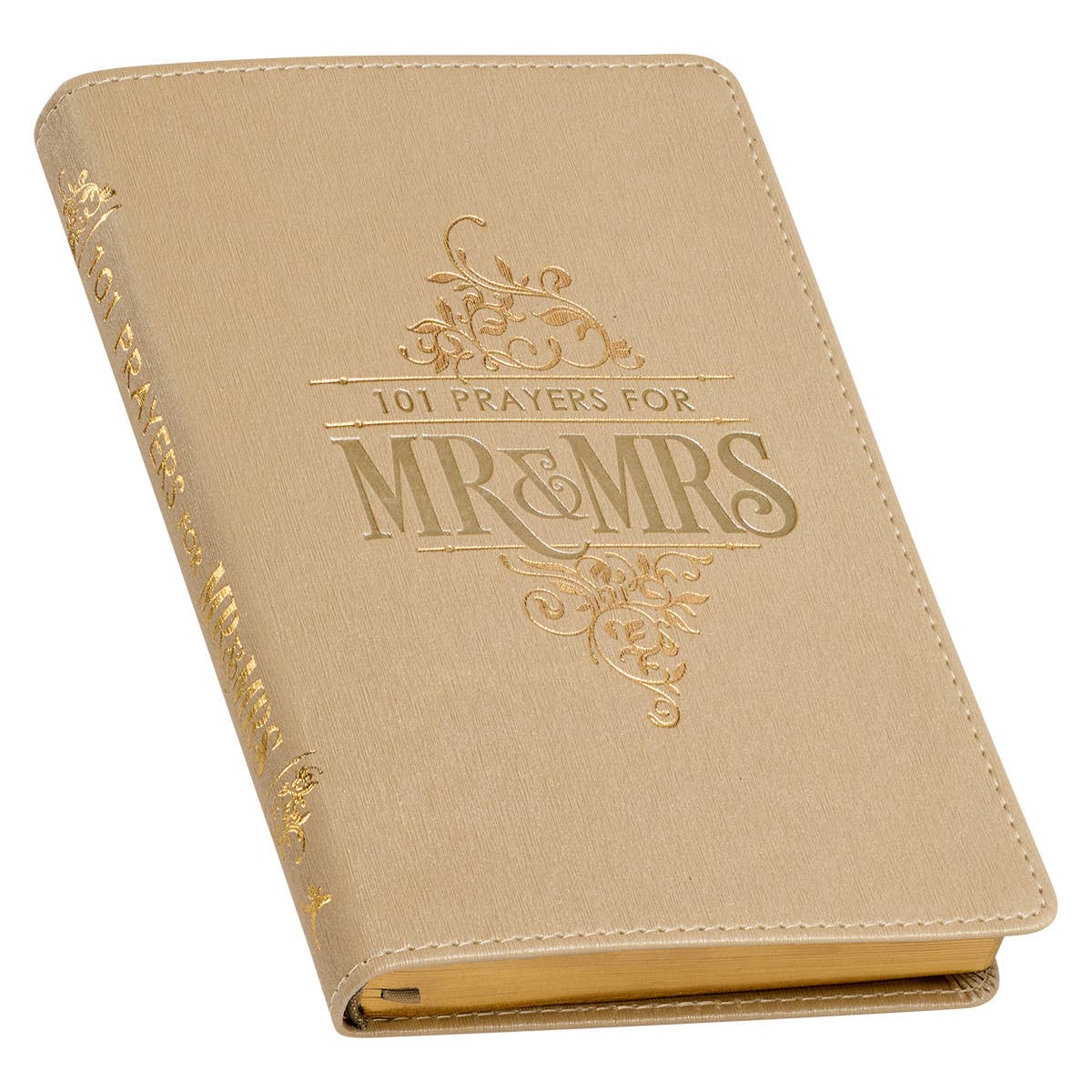 101 Prayers for Mr. & Mrs. Gold Faux Leather Prayer Book