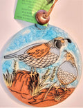 Quail Glass Ornament