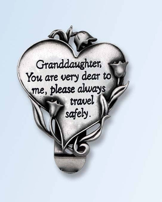 Granddaughter Heart Visor Clip