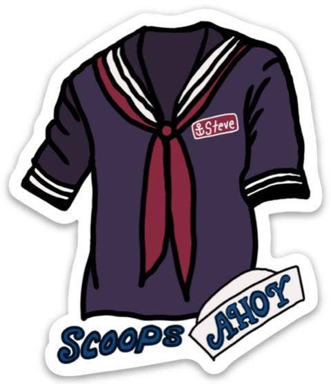 Scoops Ahoy Sticker Stranger Things Edition