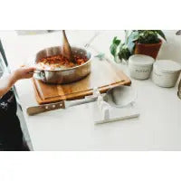 Kitchen Non Slip Spatula & Lid Holder- White