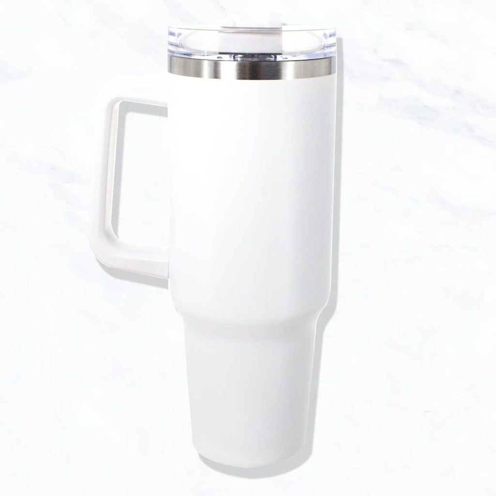 White Stainless Steel Tumbler