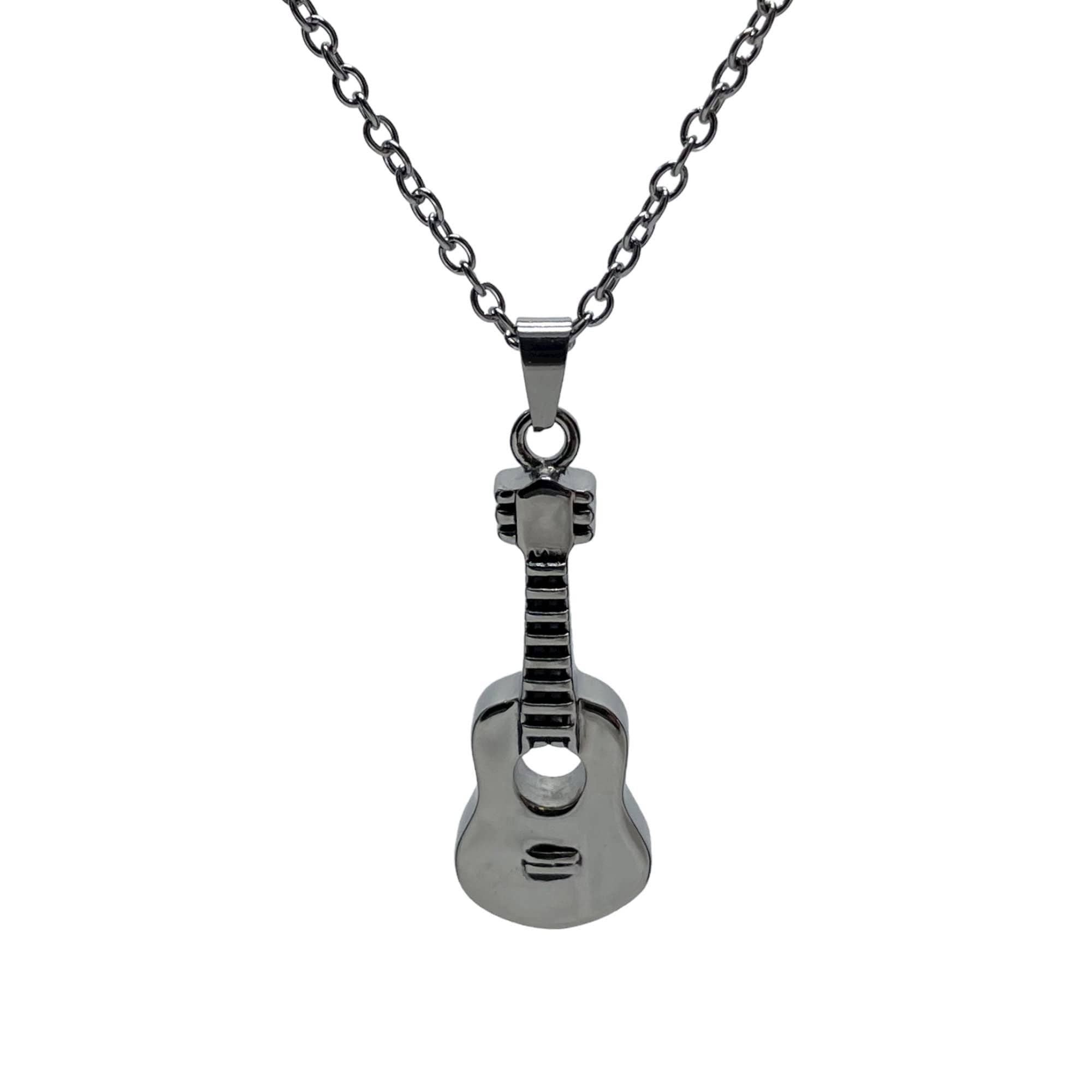 River Memorials - Guitar Urn Pendant Necklace for Memorial Cremation Ashes Keepsake