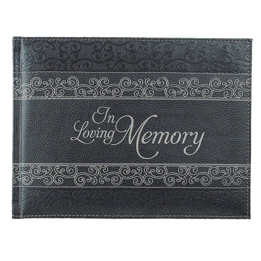 In Loving Memory Charcoal Guest Book