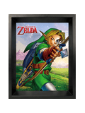 Zelda Ocarina Arrow 3D Lenticular Shadowbox