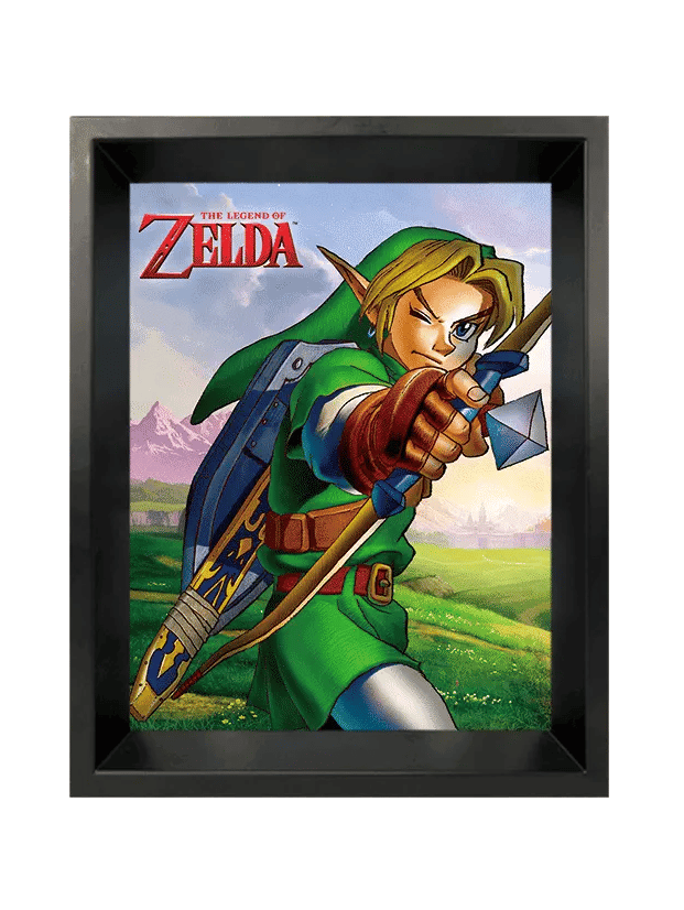 Zelda Ocarina Arrow 3D Lenticular Shadowbox