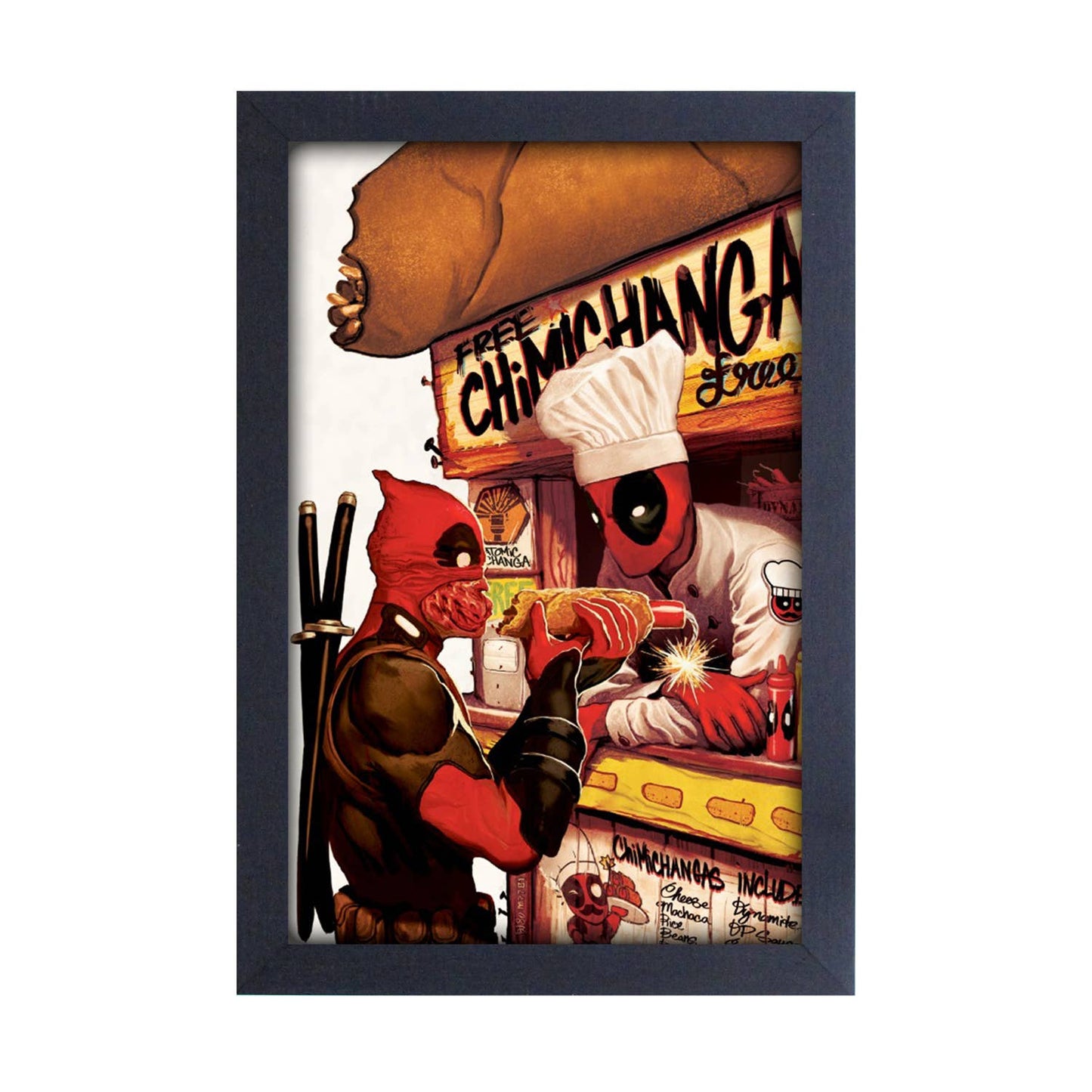 Deadpool Chimichanga Framed Print