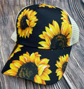 RCA Wholesale - Black Sunflower Criss Cross Hat