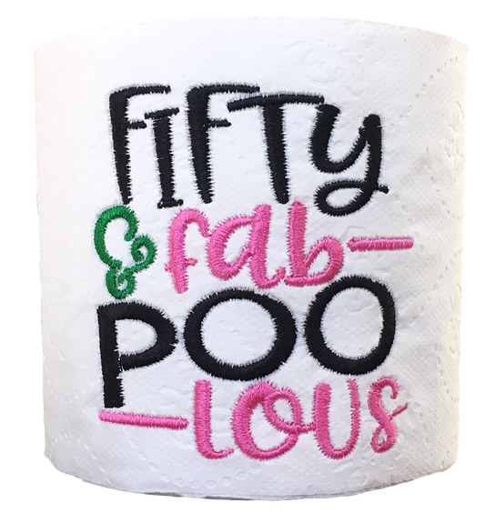 50 Years Old (Pink) Embroidered Toilet Paper