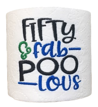 50 Years Old (Blue) Embroidered Toilet Paper