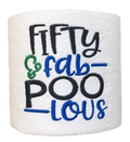 50 Years Old (Blue) Embroidered Toilet Paper