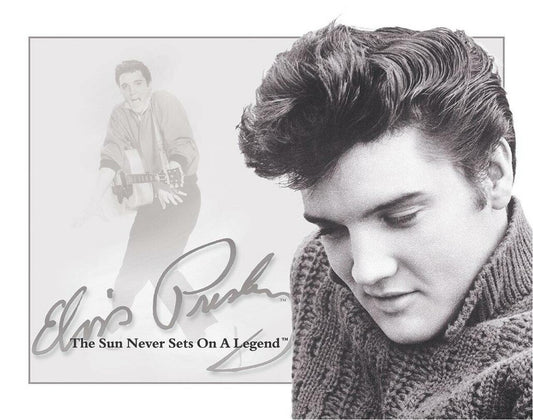 Elvis Presley- The Sun Never Sets On A Legend - Tin Sign