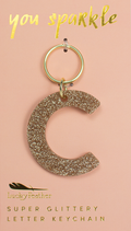 C Glitter Keychain