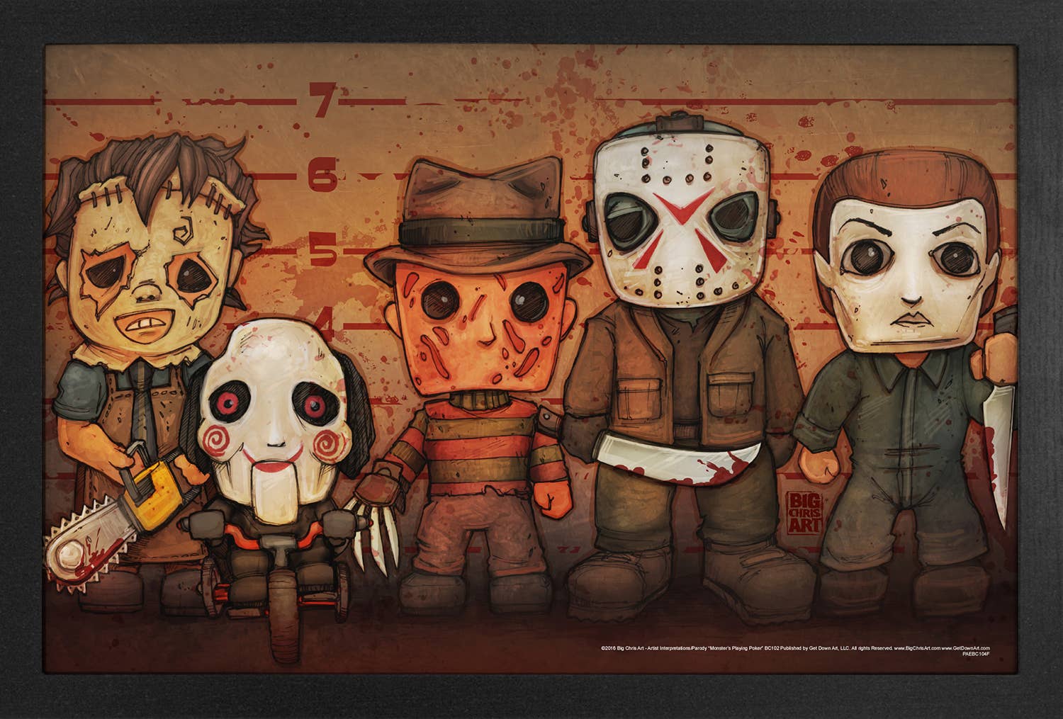 Big Chris Killer Line Up Framed Poster Print