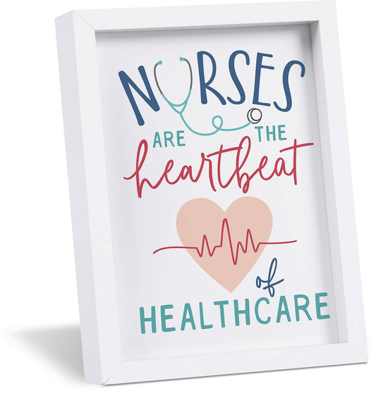 Nurses Are The Heartbeat Of Healthcare Mini Magnetic Frame