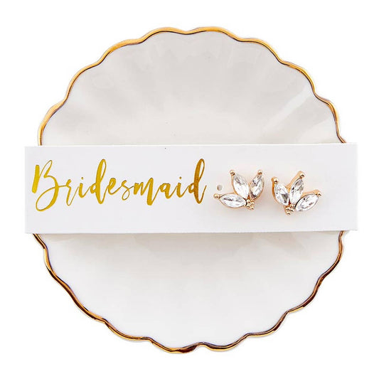 Bridesmaid Earring and Trinket Tray Set