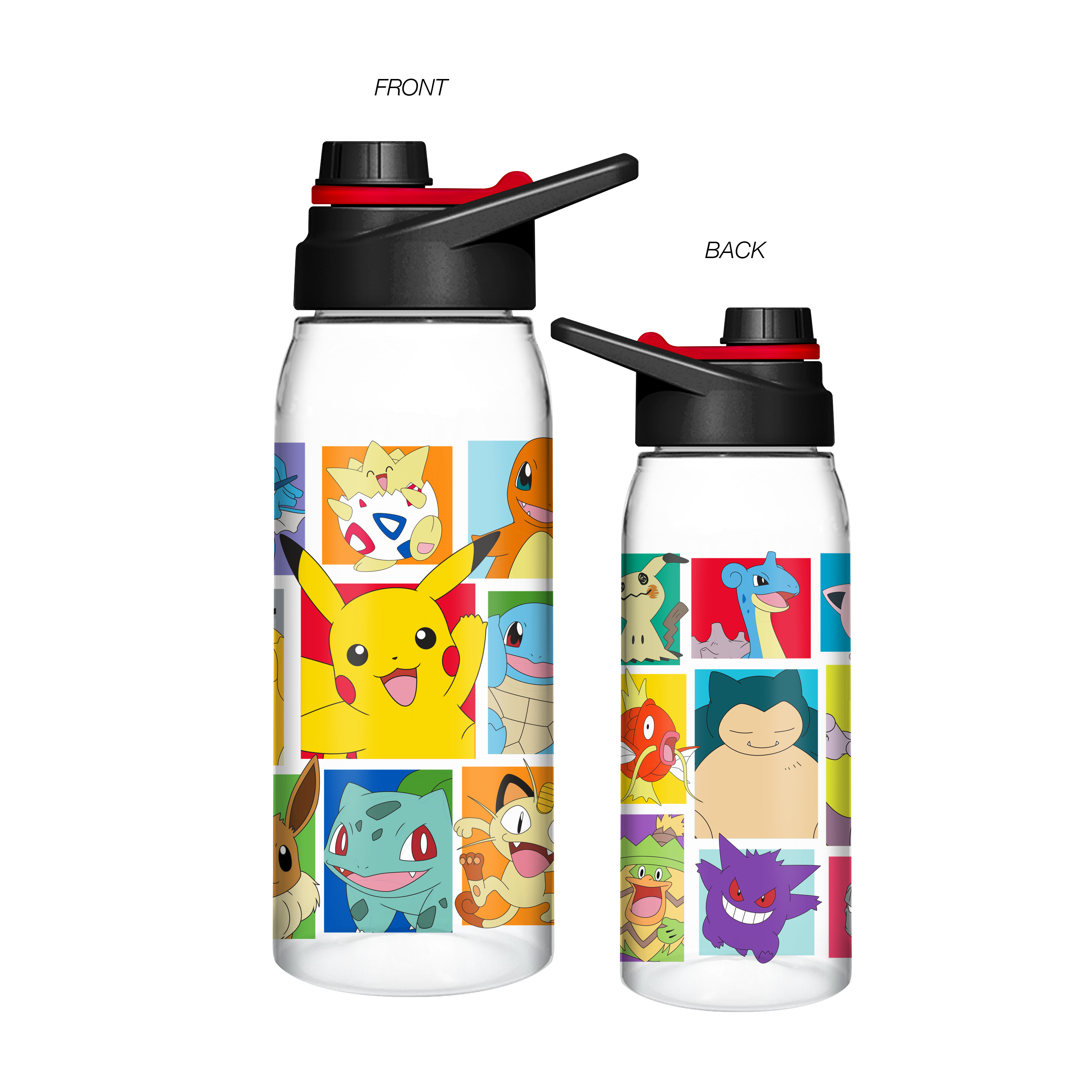 Pokemon Grid Water Bottle with Screw Lid