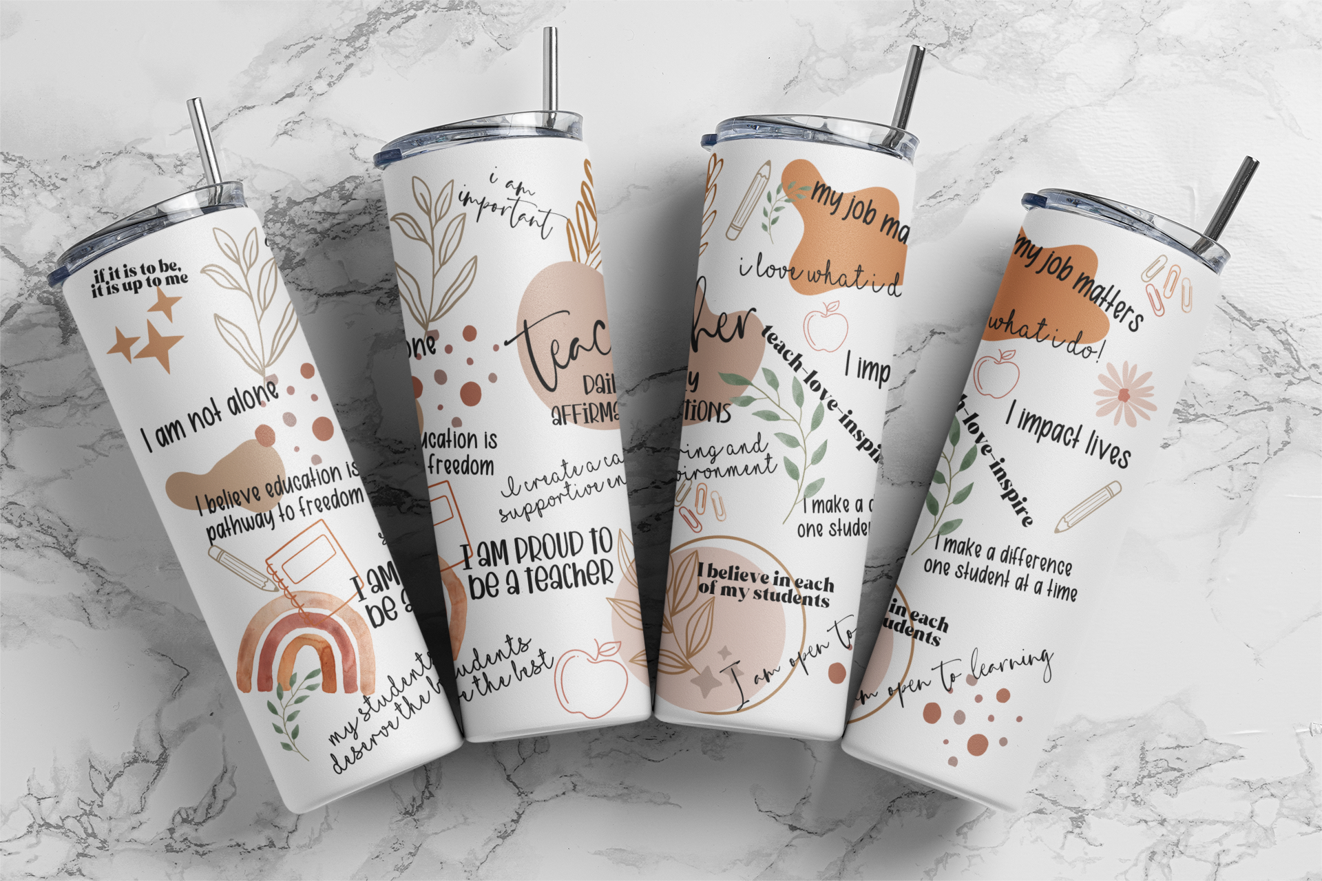 Teacher Affirmations Tumbler 20oz