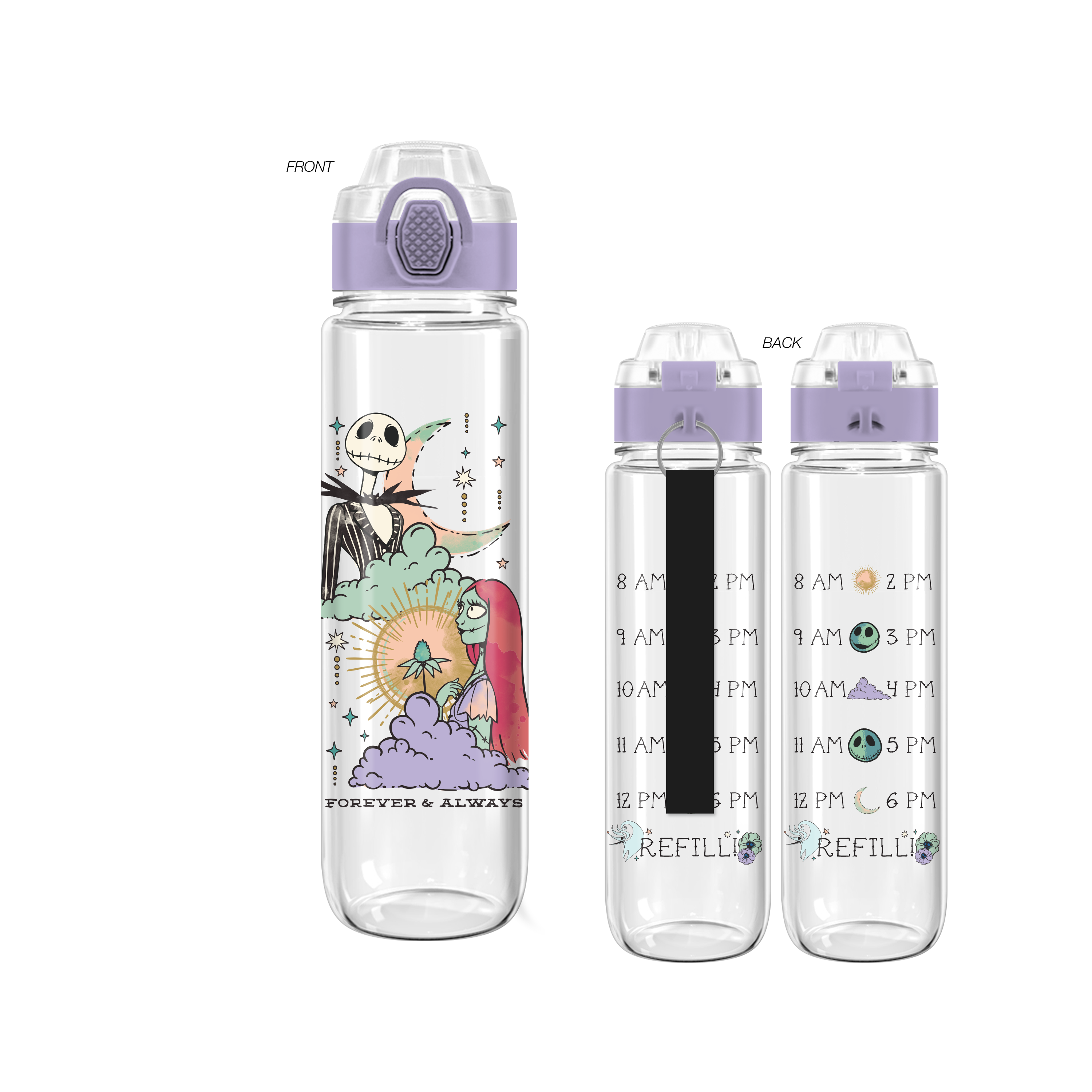 Nightmare Before Christmas Plastic Water Bottle