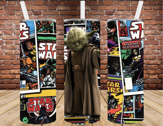 Star Wars Comics With Yoda Tumbler