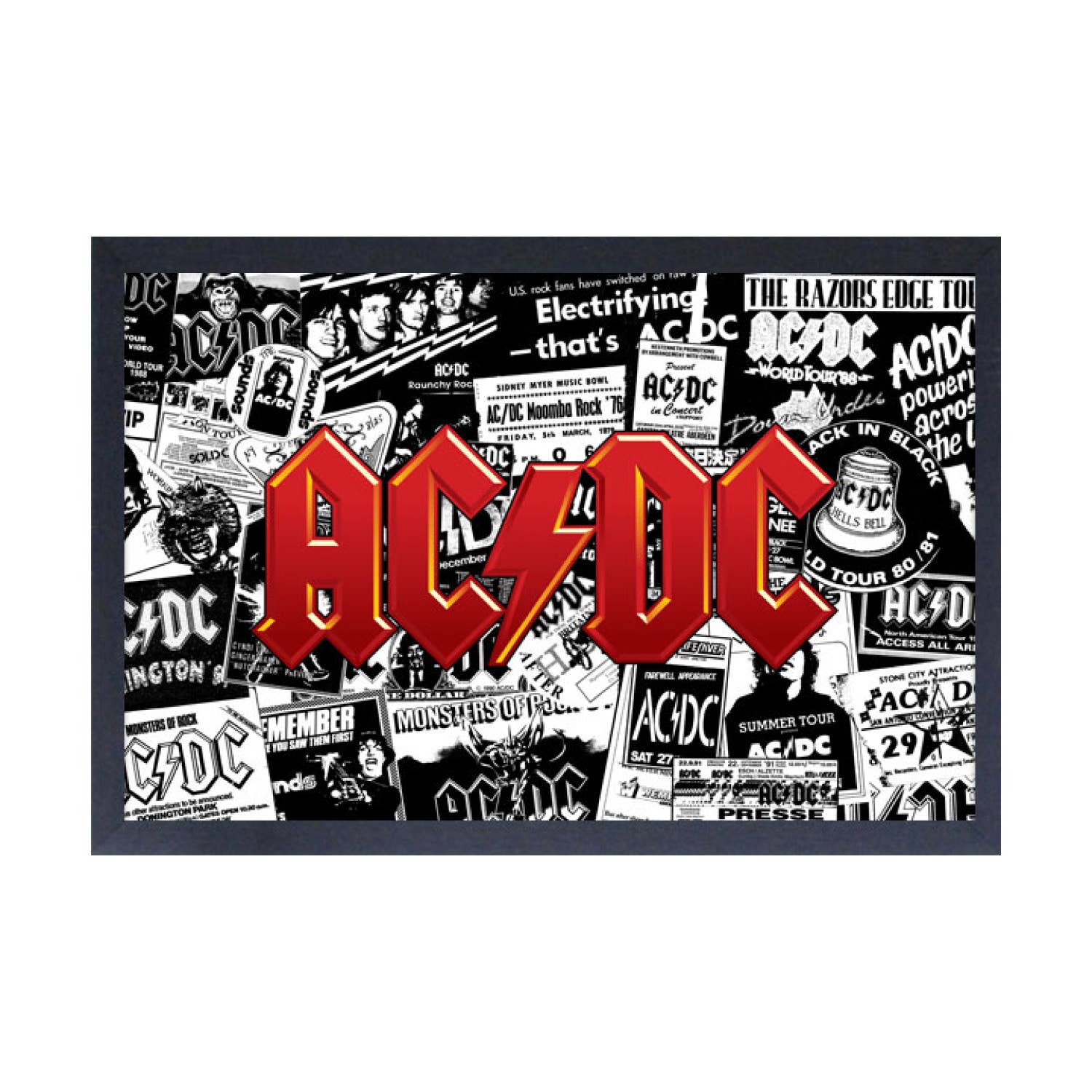 AC/DC  Collage Framed Print