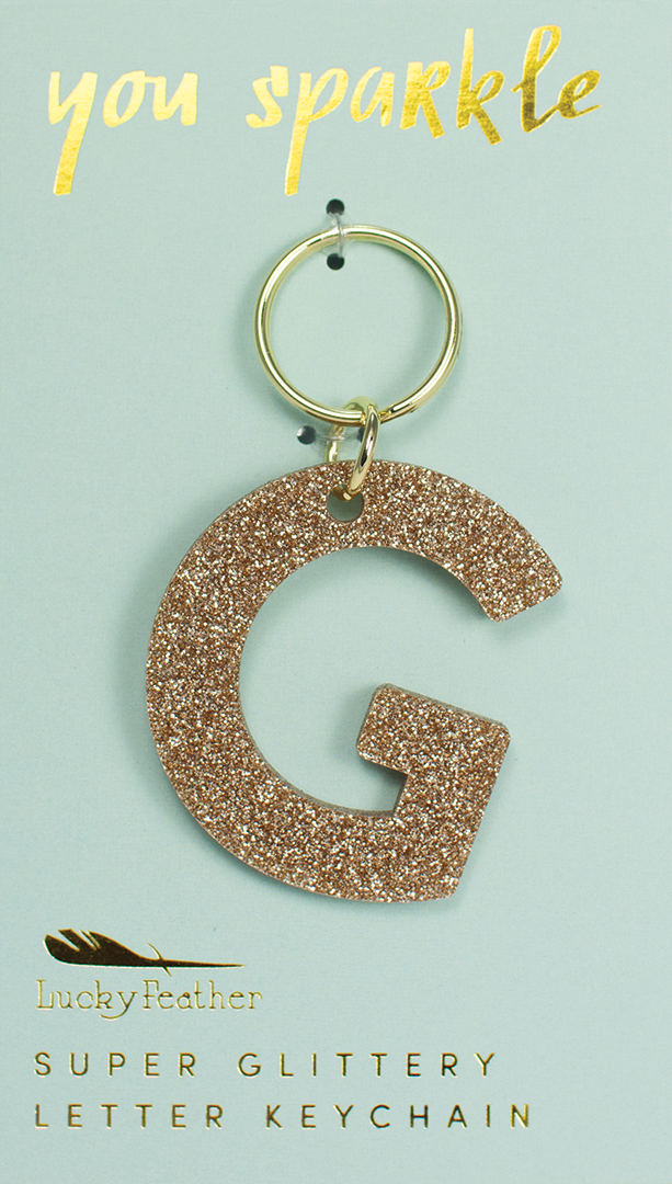 G Glitter Keychain
