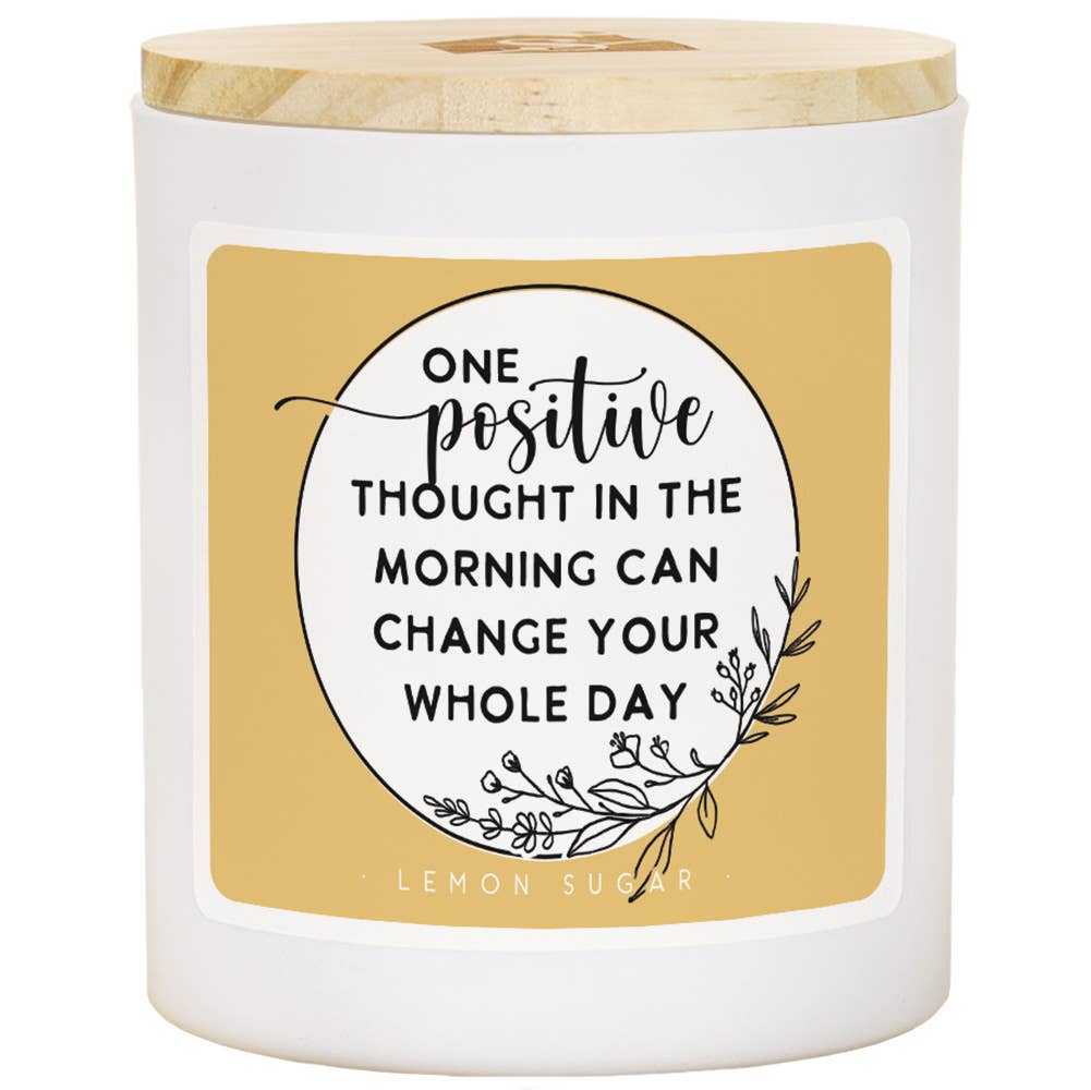 One Positive Thought In the Morning..Lemon Sugar Candle