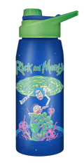 Rick and Morty Portal Grab Water Bottle w Screw Lid