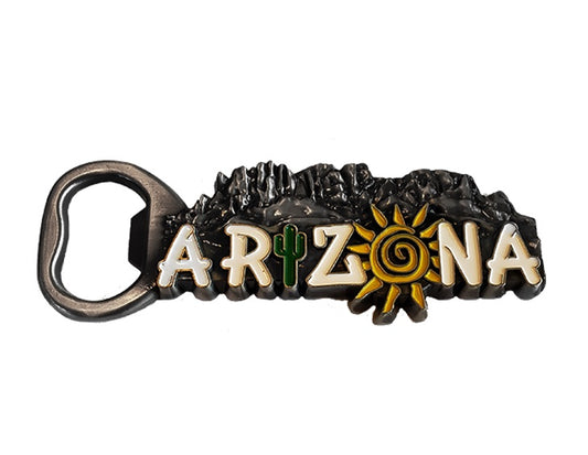 Arizona Bottle Opener Magnet Bronze
