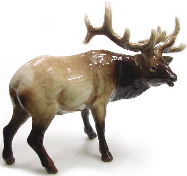 Elk Gazing Mini Figurine