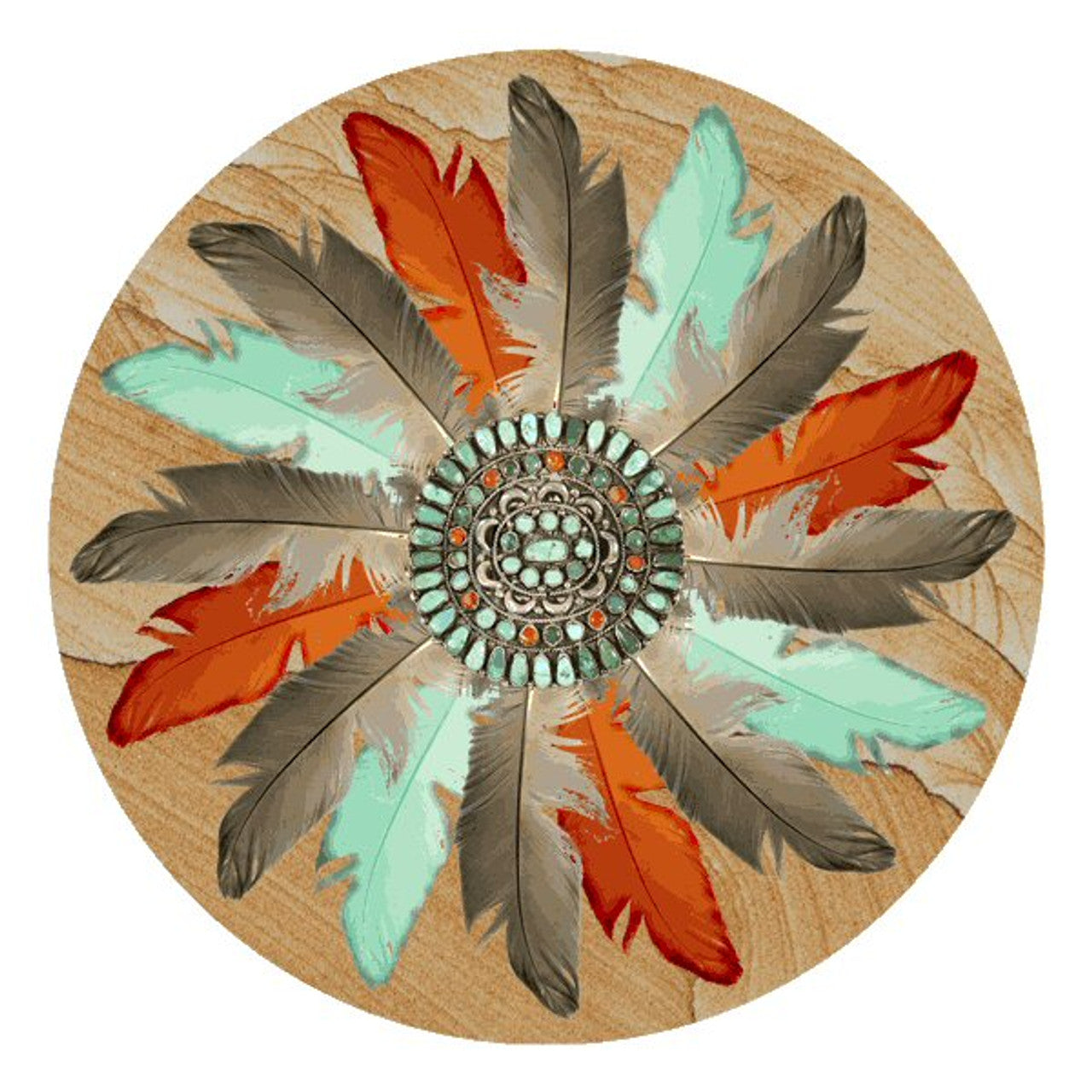Feather Medallion Coaster