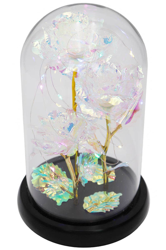 Iridescent Triple Galaxy Rose Dome LED
