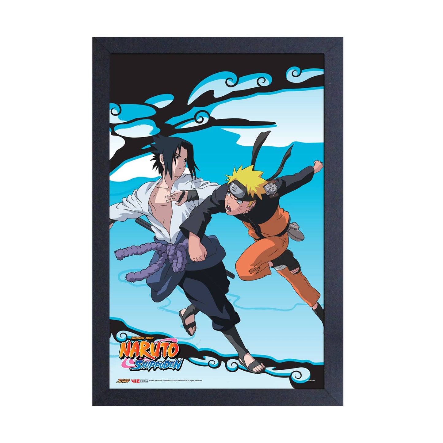 Naruto Shippuden Sasuke vs Naruto Framed Print