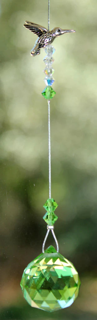 Crystal Mini Pewter Hummingbird