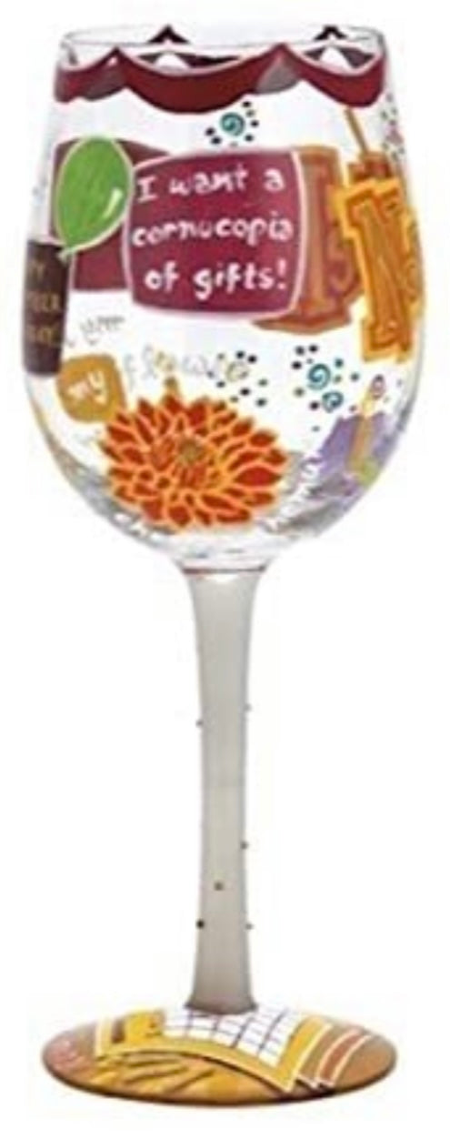 “Happy November” Lolita Wine Glass