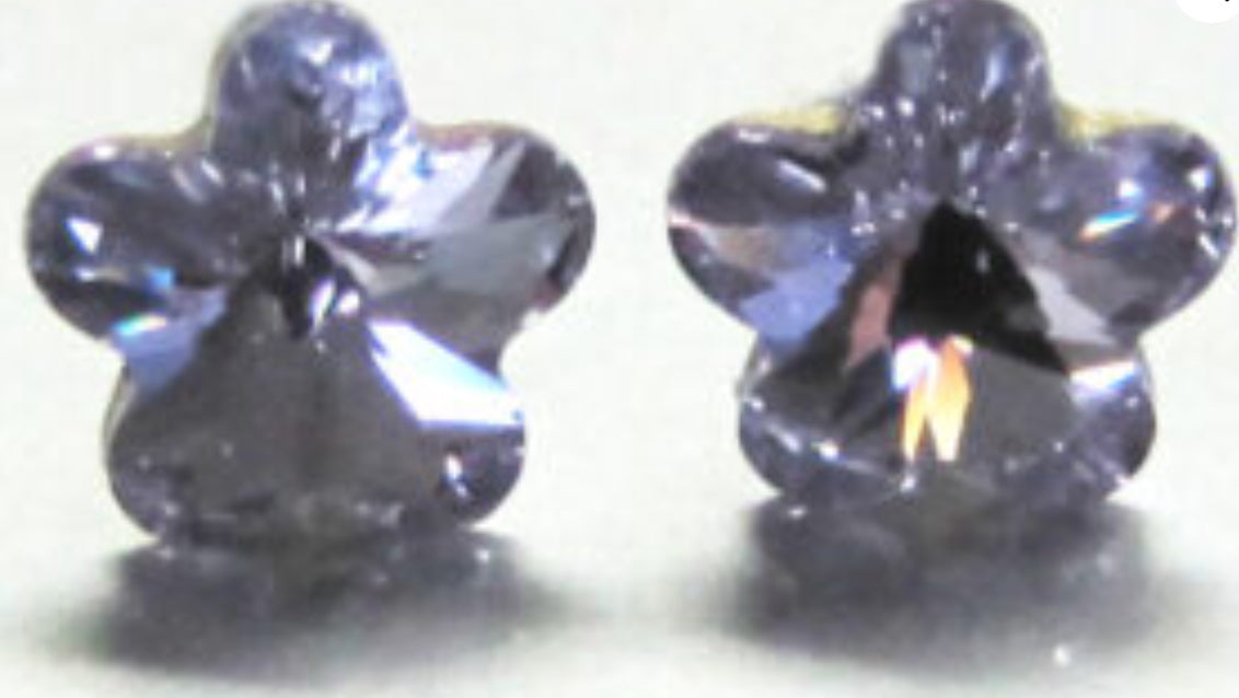 Violet Flower Earrings