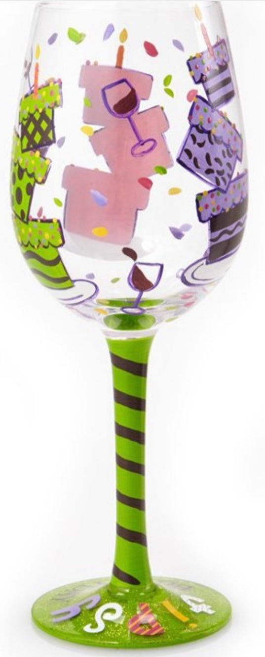 “Tipsy Birthday” Lolita Wine Glass