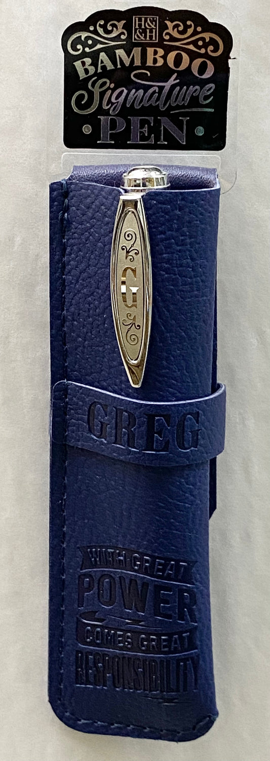 “Greg” Bamboo Name Pen