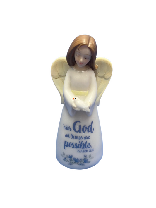 With God All Things Are Possible Angel Figurine