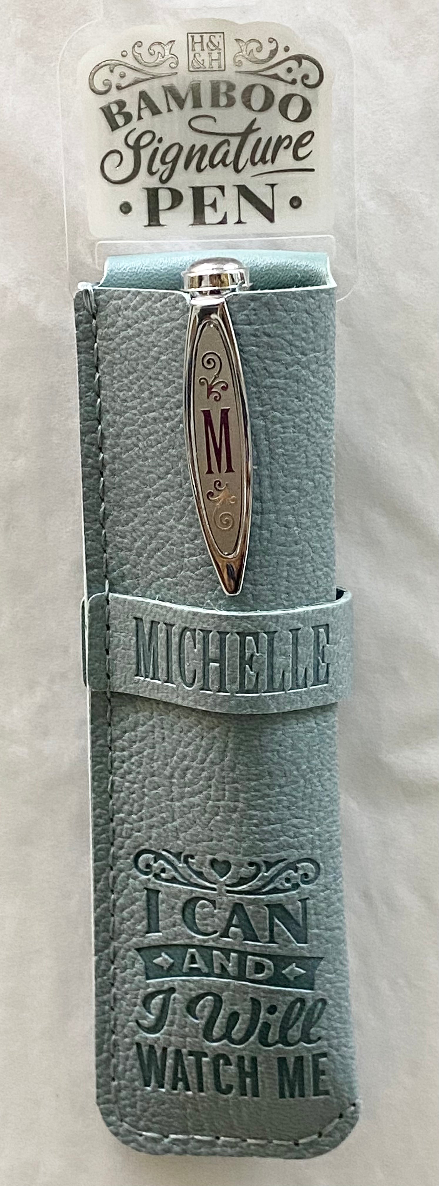 Michelle Bamboo Name Pen
