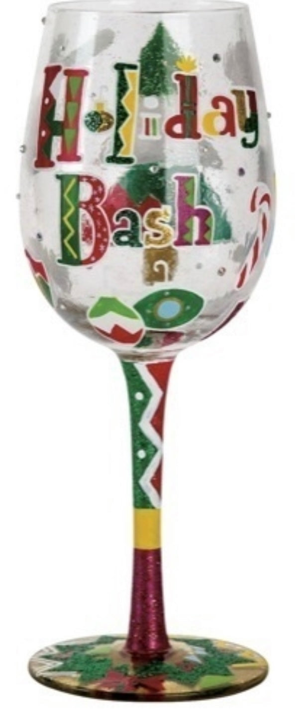 “Holiday Bash” Lolita Wine Glass