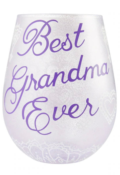 Best Grandma Ever Lolita Stemless Wine Glass