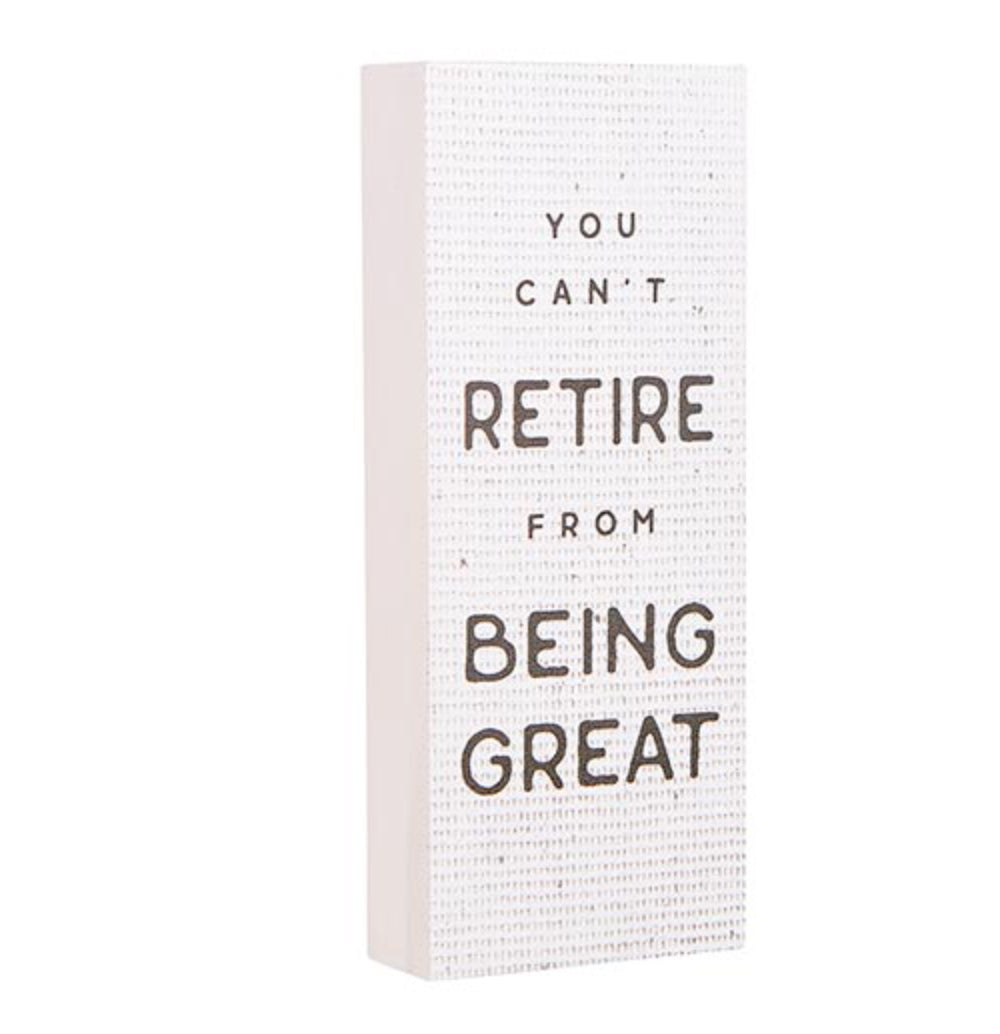 Standing Block- You Can’t Retire From Being Great