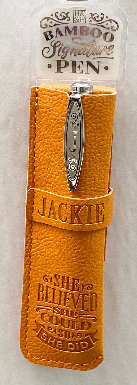 “Jackie” Bamboo Name Pen