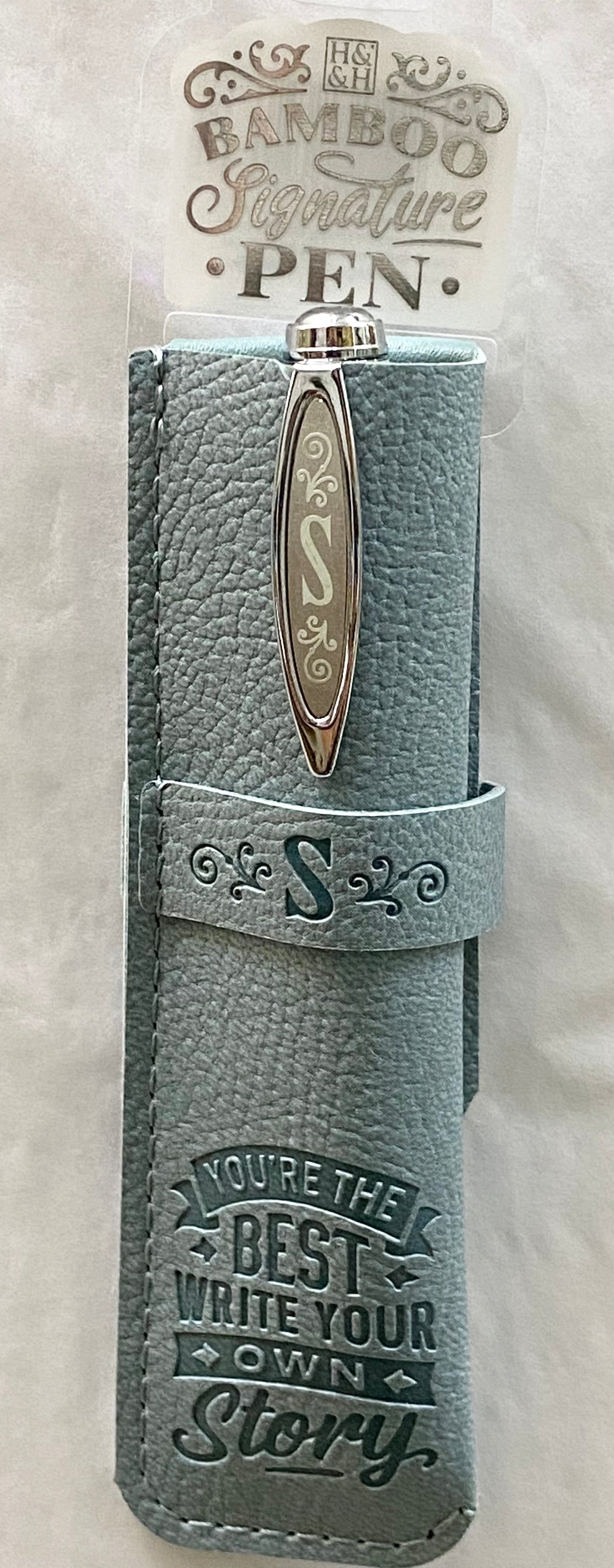 “S” Bamboo Name Pen