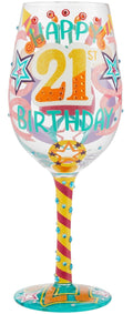Happy 21st Birthday Lolita Wine Glass