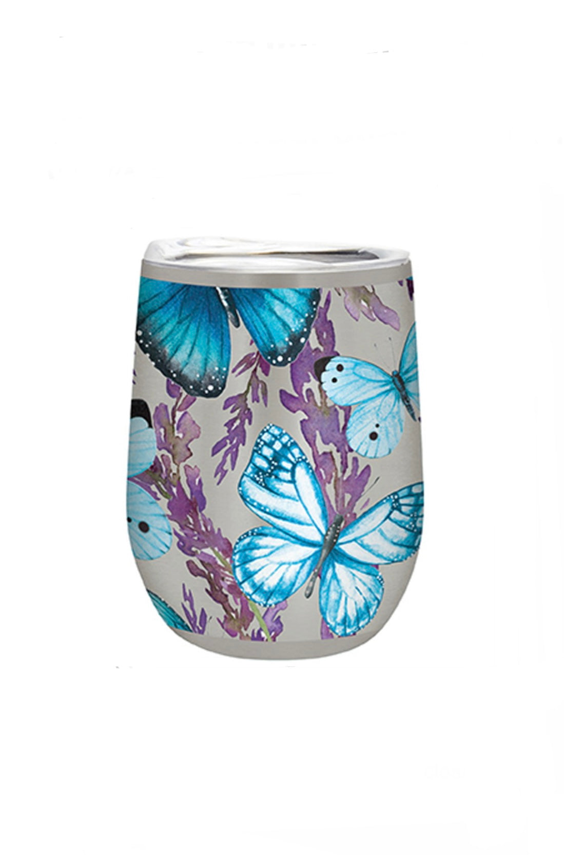 “Butterflies” 12 oz Stemless Wine