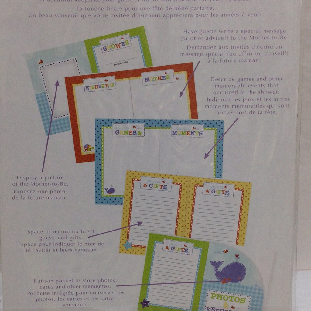Blue Baby Shower Keepsake Book