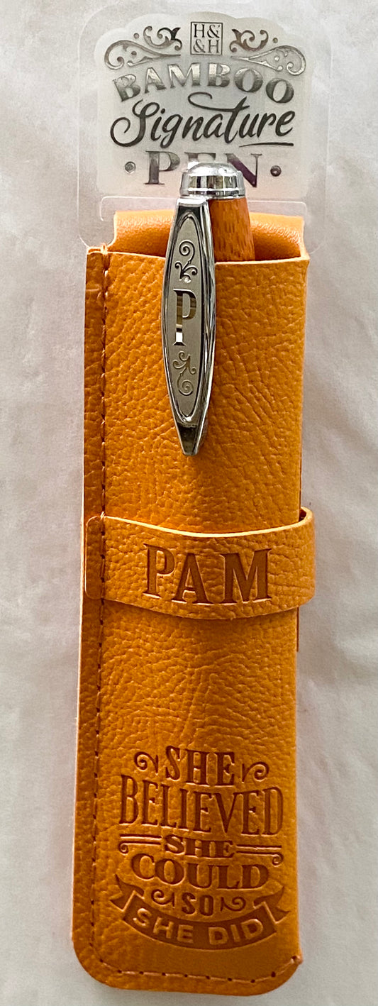 “Pam” Bamboo Name Pen