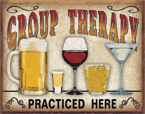 Group Therapy Tin Sign